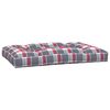 vidaXL Pallet Cushions 5 pcs Red Check Pattern Fabric