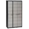vidaXL Garden Cabinet | Black and Grey | Polypropylene | Standard