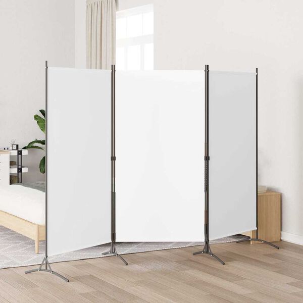 vidaXL 3-Panel Room Divider White 260x180 cm