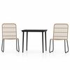 vidaXL 3 Piece Garden Dining Set Oak