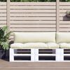 vidaXL Pallet Cushions 2 pcs Cream Fabric