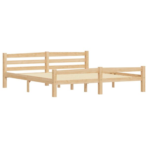 vidaXL Bed Frame without Mattress Solid Pinewood 180x200 cm Super King
