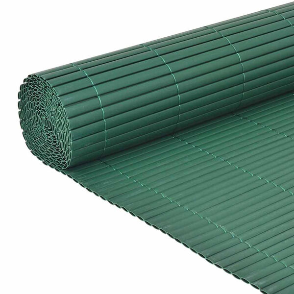 vidaXL Double-Sided Garden Fence PVC 90x500 cm Green