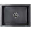 vidaXL Handmade Kitchen Sink Black Stainless Steel