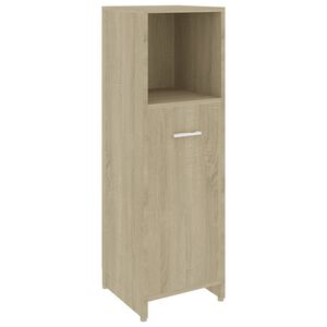 vidaXL Bathroom Cabinet Sonoma Oak 30x30x95 cm Engineered Wood