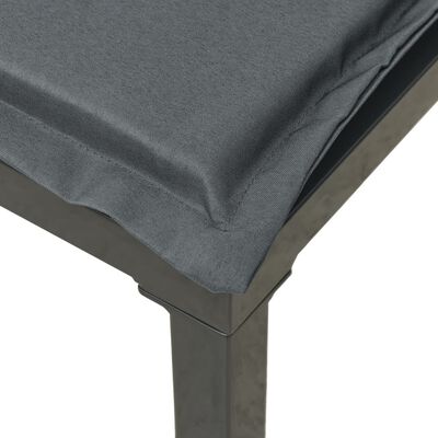 vidaXL Garden Corner Chair with Cushions Black and Grey Poly Rattan