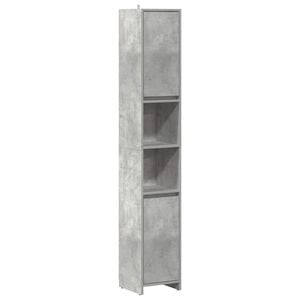 vidaXL Bathroom Cabinet Concrete Grey 30x30x183,5 cm Engineered Wood