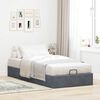 vidaXL Ottoman Bed Frame No Mattress Dark Grey 90x190 cm Velvet