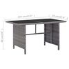 vidaXL 5 Piece Outdoor Dining Set with Cushions Poly Rattan Grey