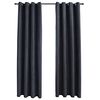 vidaXL Blackout Curtains with Metal Rings 2 pcs Anthracite 140x245 cm