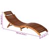 vidaXL Garden Sun Lounger with Table and Cushion Solid Acacia Wood