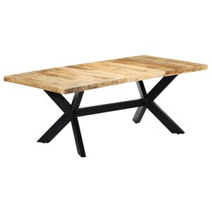vidaXL Dining Table | Brown | Solid Mango Wood | 200x100x75 cm