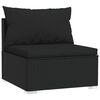 vidaXL 8 Piece Garden Lounge Set with Cushions Black Poly Rattan
