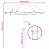 vidaXL Garden Parasol with Steel Pole Sand 180 cm