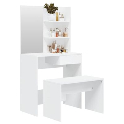 vidaXL Dressing Table Set White 74.5x40x141 cm