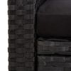 vidaXL 6 Piece Garden Lounge Set with Cushions Poly Rattan Black