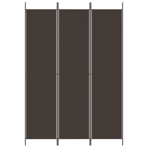 vidaXL 3-Panel Room Divider Brown 150x220 cm Fabric