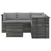 vidaXL 6 Piece Garden Pallet Lounge Set with Cushions Solid Pinewood
