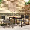 vidaXL 5 Piece Garden Dining Set Grey