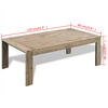 vidaXL Coffee Table Solid Brushed Acacia Wood 110x60x40 cm