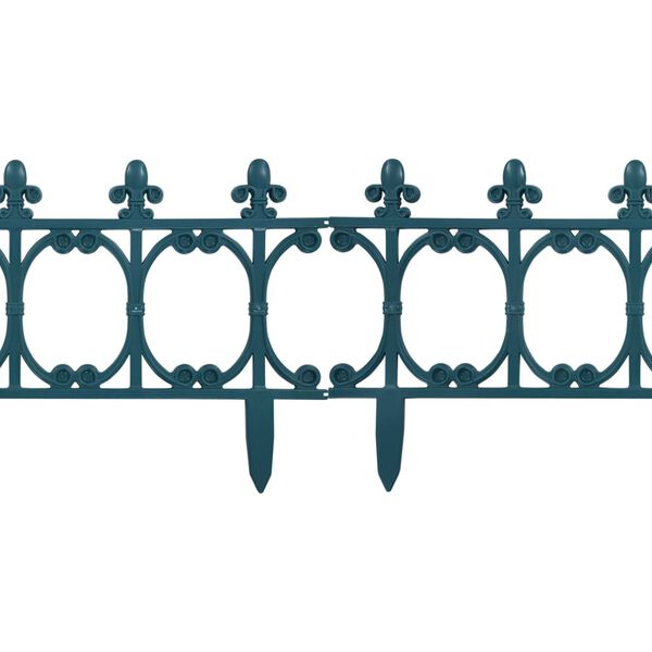 vidaXL Lawn Edgings 16 pcs Green 10 m PP