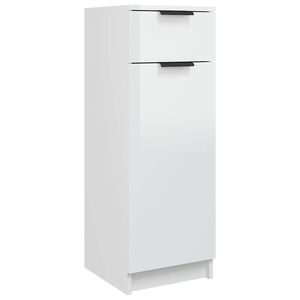 vidaXL Bathroom Cabinet High Gloss White 32x33,5x90 cm Engineered Wood