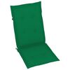 vidaXL Garden Chairs 2 pcs with Green Cushions Solid Teak Wood