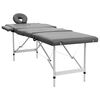 vidaXL Massage Table with 4 Zones Aluminium Frame Anthracite 186x68 cm
