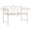 vidaXL Garden Bench 132 cm Metal Antique White