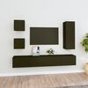 vidaXL 5 Piece TV Cabinet Set Black Engineered Wood