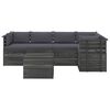 vidaXL 6 Piece Garden Pallet Lounge Set with Cushions Solid Pinewood