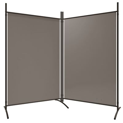 vidaXL 2-Panel Room Divider Anthracite 175x180 cm Fabric