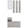 vidaXL Hallway Unit Concrete Grey 100x25x76.5 cm Engineered Wood
