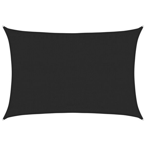 vidaXL Sunshade Sail 160 g/m&sup2; Black 3.5x4.5 m HDPE