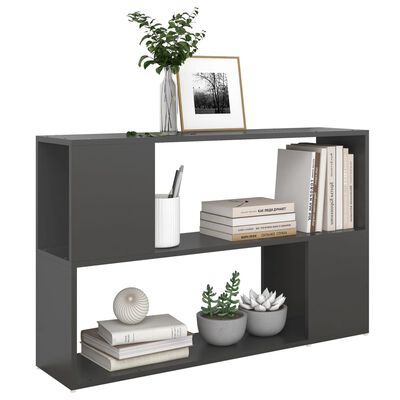 vidaXL Book Cabinet Grey 100x24x63 cm Engineered Wood