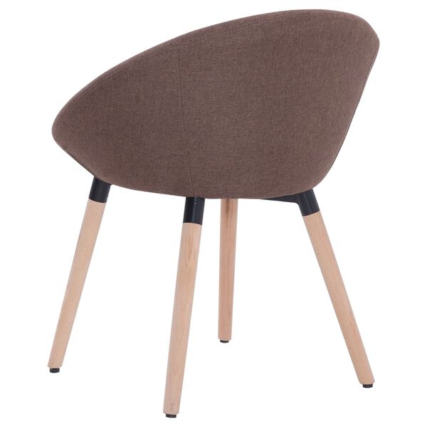 vidaXL Dining Chair Brown Fabric