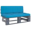 vidaXL Garden Pallet Middle Sofa Grey Impregnated Pinewood