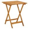vidaXL Garden Table | Natural wood | Solid acacia wood | Small | Foldable