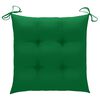vidaXL Garden Chairs 2 pcs with Green Cushions Solid Teak Wood
