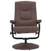 vidaXL Recliner Chair with Footrest Brown Fabric