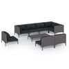 vidaXL Garden Lounge Set | Dark Grey | Powder-coated steel | Medium