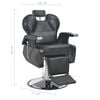 vidaXL Barber Chair Black 72x68x98 cm Faux Leather