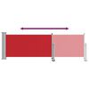 vidaXL Patio Retractable Side Awning 80x300 cm Red