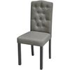 vidaXL Dining Chairs 2 pcs Grey Fabric
