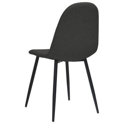 vidaXL Dining Chairs 4 pcs 45x53.5x83 cm Black Faux Leather