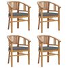 vidaXL 5 Piece Garden Dining Set Solid Wood Teak