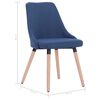vidaXL Dining Chairs 2 pcs Blue Fabric