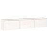 vidaXL TV Cabinet | Set of 3 | White | Solid pinewood | Medium | TV Cabinet