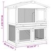 vidaXL Outdoor Rabbit Hutch 3 Doors Brown Wood