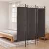 vidaXL 6-Panel Room Divider Brown 240x200 cm Fabric